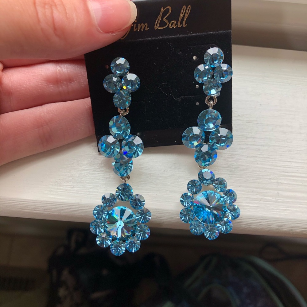 Jim Ball Blue Earrings